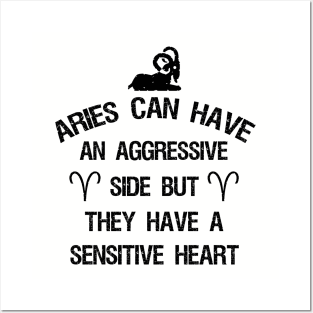 Aries can have an aggressive side but they have a sensitive heart Posters and Art